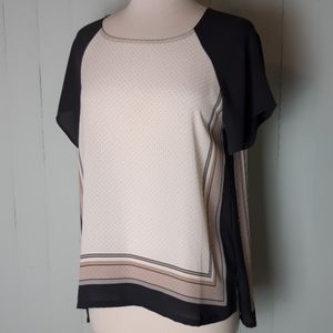 LOFT short sleeve handkerchief pattern top